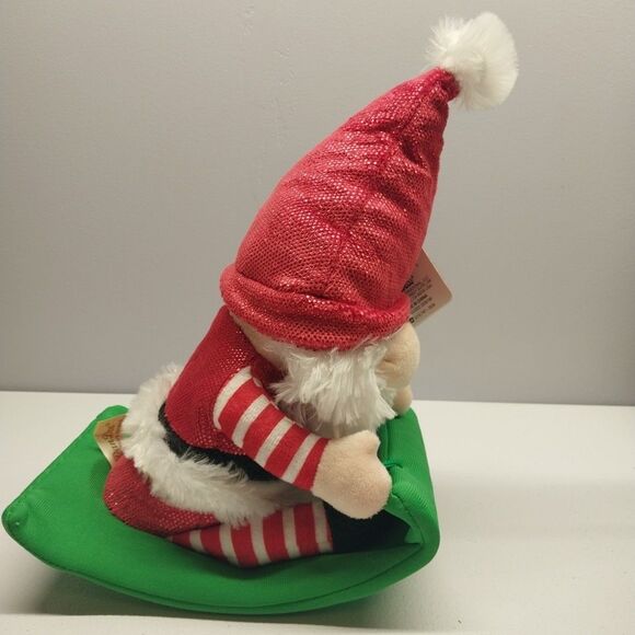 Dandee Animated Santa Gnome Rocking Sled Deck The Halls Jingle Bells Christmas - Picture 5 of 10
